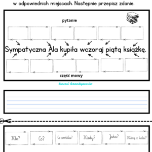 Rozróżniamy 5 części mowy