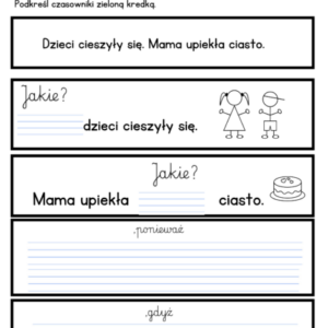 Budowanie zdań złożonych- e-book z kartami pracy