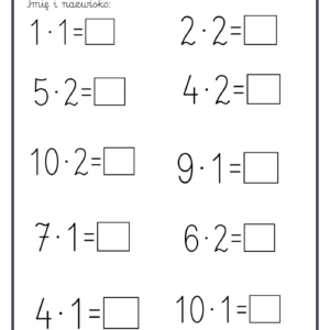 Karty z mnożeniem  i dzieleniem- e-book