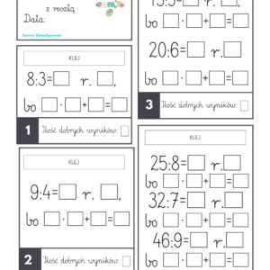 Powtóreczki- dzielenie z resztą- ebook