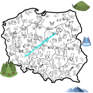 Polska geograficznie- rzeczowniki obrazki- e-book