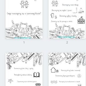 Czego nauczymy się w pierwszej klasie- karty czarno-białe- e-book