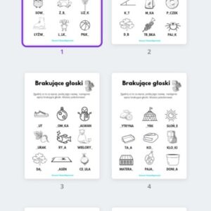 Brakujące głoski- ebook nauka czytania