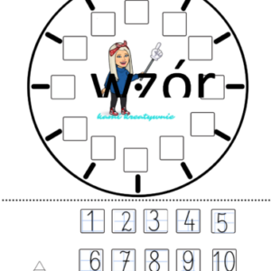 Zegar-e-book z kartą a4 i plakatem