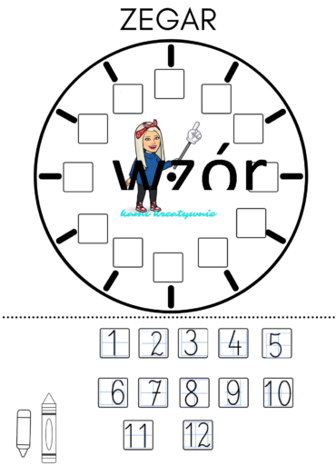 Zegar-e-book z kartą a4 i plakatem