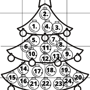 Plakat- kalendarz adwentowy- choinka