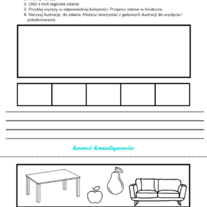 Układamy zdania- e-book- nauka czytania