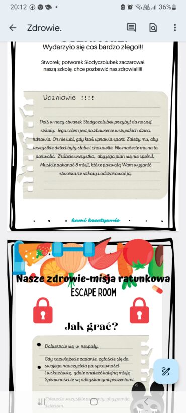 Escape room o zdrowiu