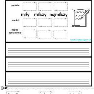 Przymiotnik- karty pracy