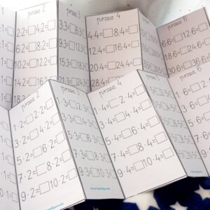 E- book książeczki- tabliczka mnożenia i dzielenia w zakresie 100- Leporello