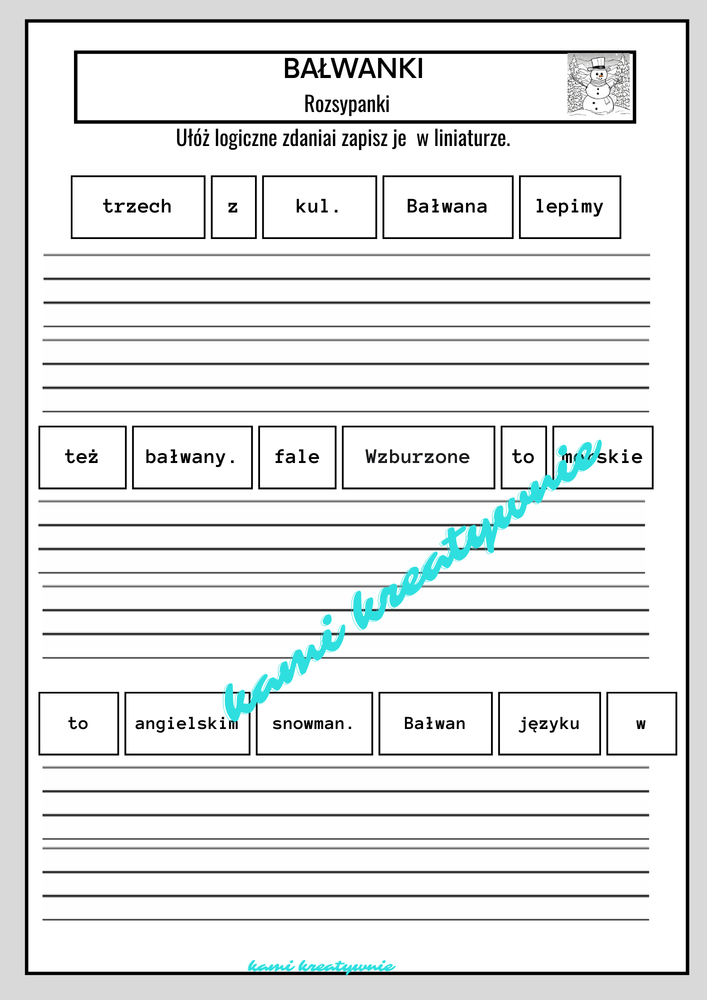 Bałwanki -lekcja zintegrowana- e-book - obrazek 13