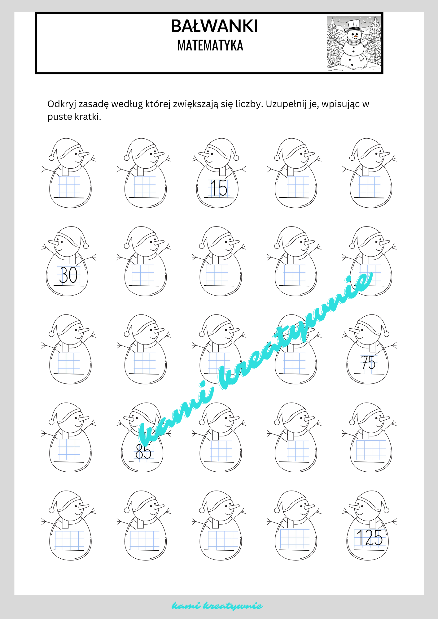 Bałwanki -lekcja zintegrowana- e-book - obrazek 6