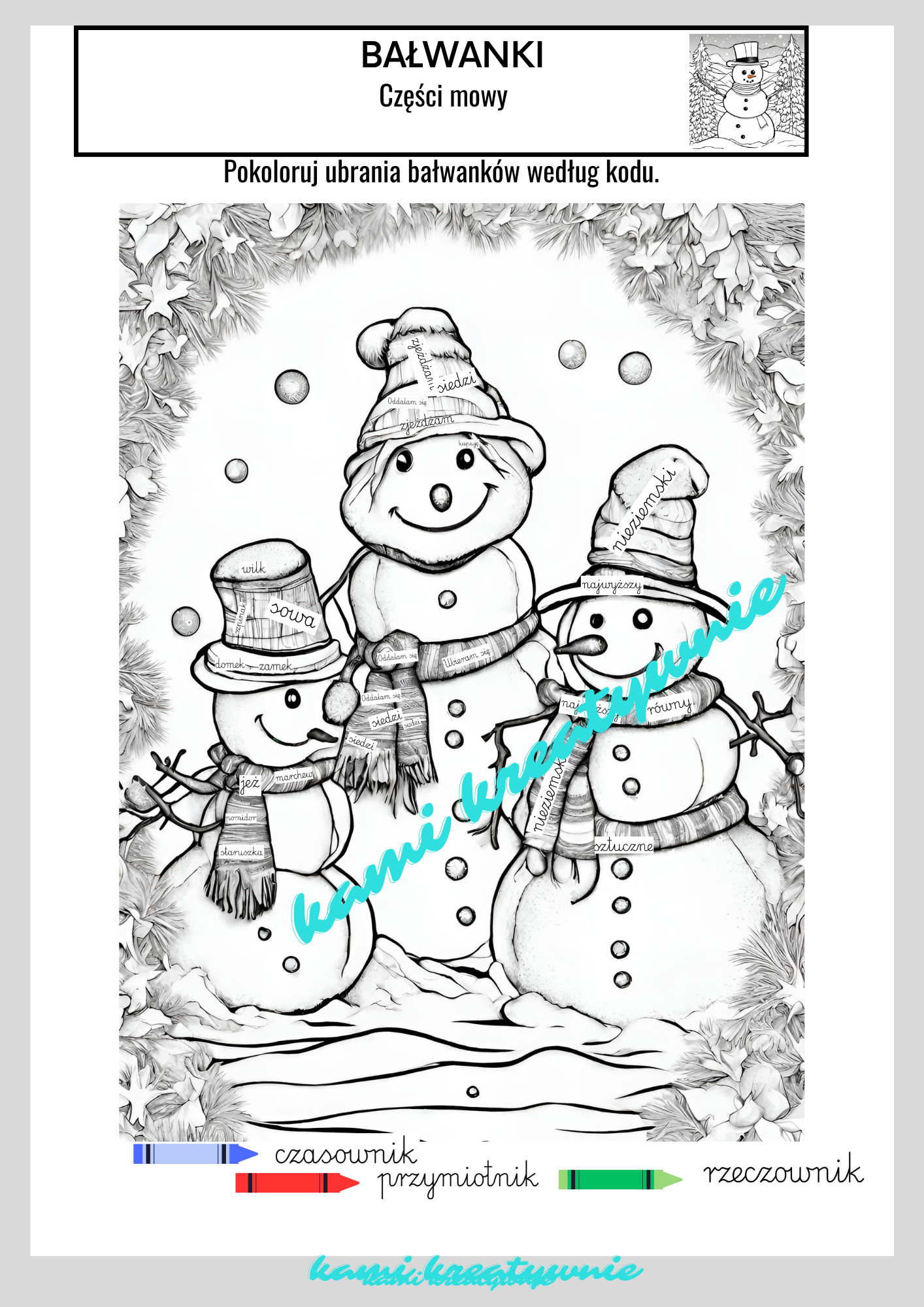 Bałwanki -lekcja zintegrowana- e-book - obrazek 11