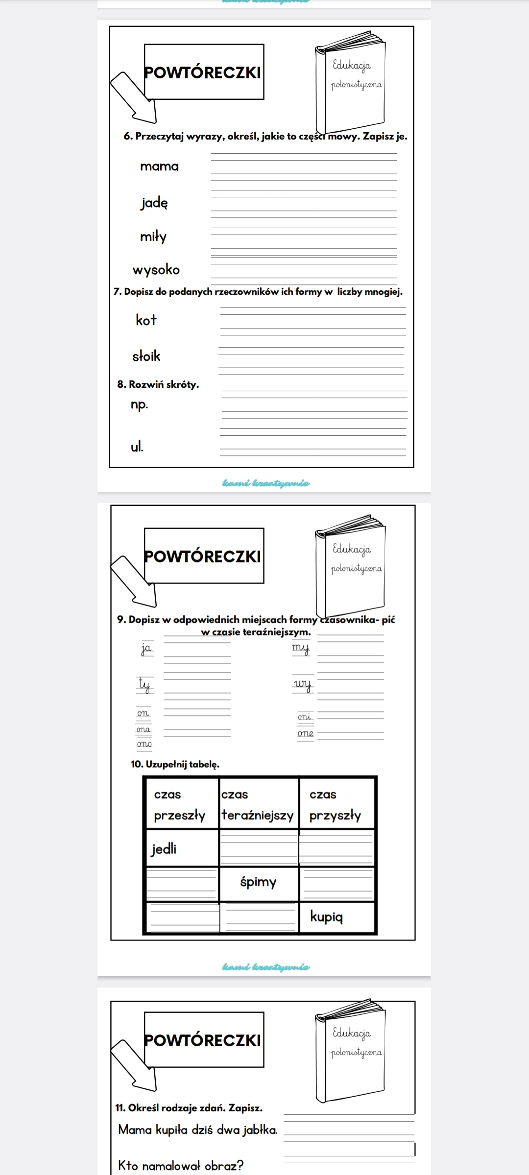 E- book z powtórzeniem wiadomości- klasa 3- I półrocze. Diagnoza - obrazek 15