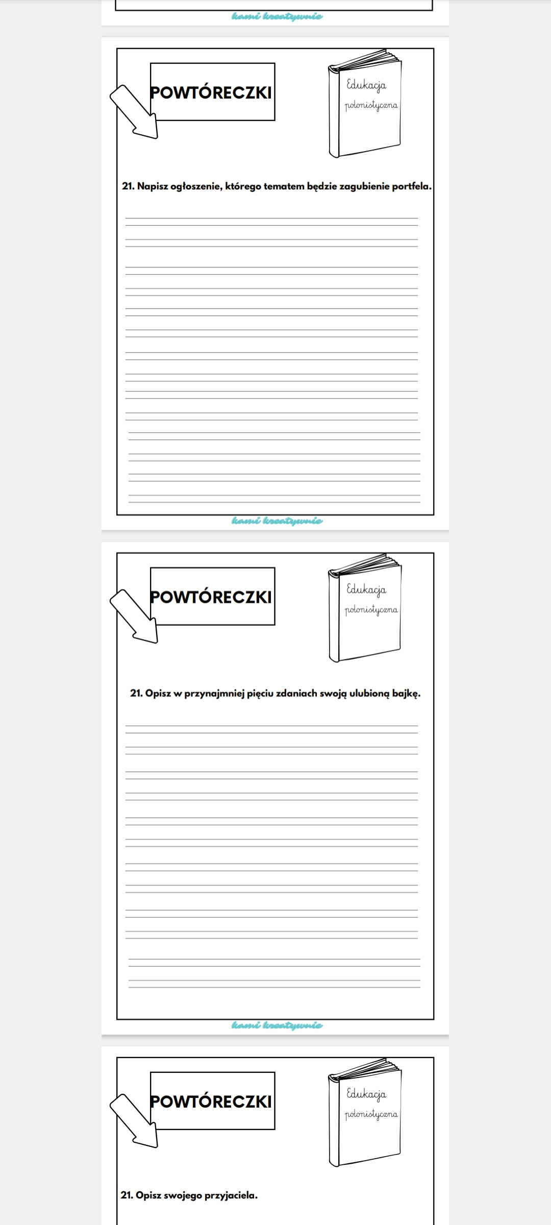 E- book z powtórzeniem wiadomości- klasa 3- I półrocze. Diagnoza - obrazek 12