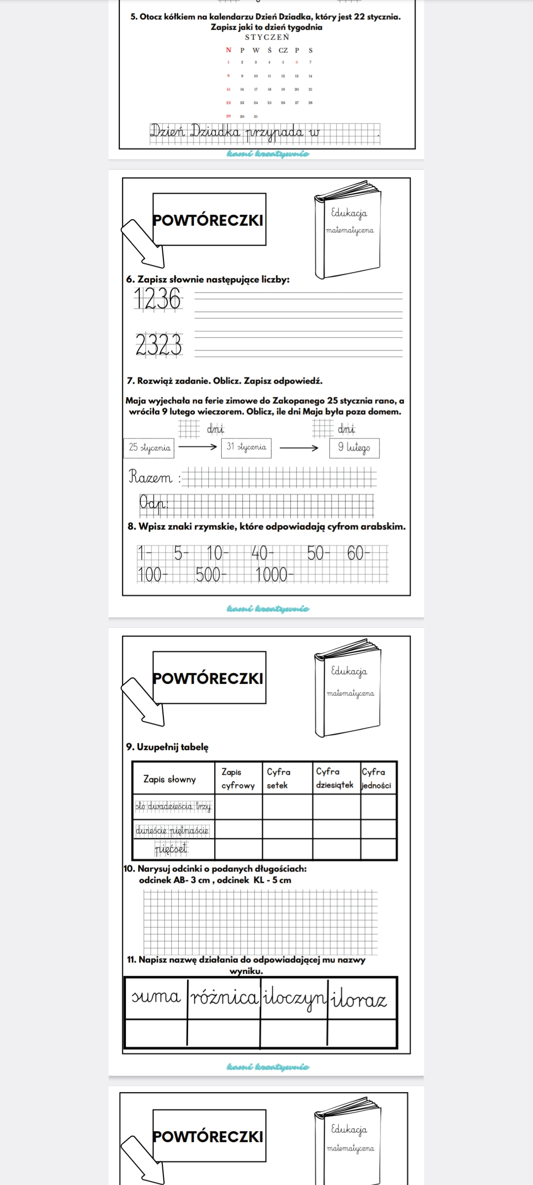 E- book z powtórzeniem wiadomości- klasa 3- I półrocze. Diagnoza - obrazek 8