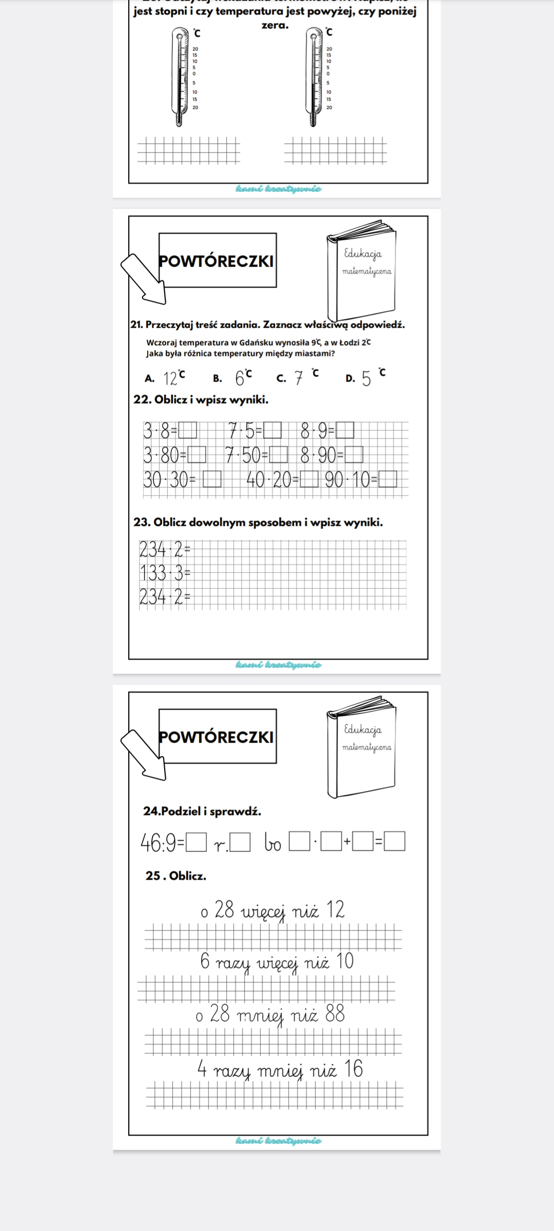 E- book z powtórzeniem wiadomości- klasa 3- I półrocze. Diagnoza - obrazek 5