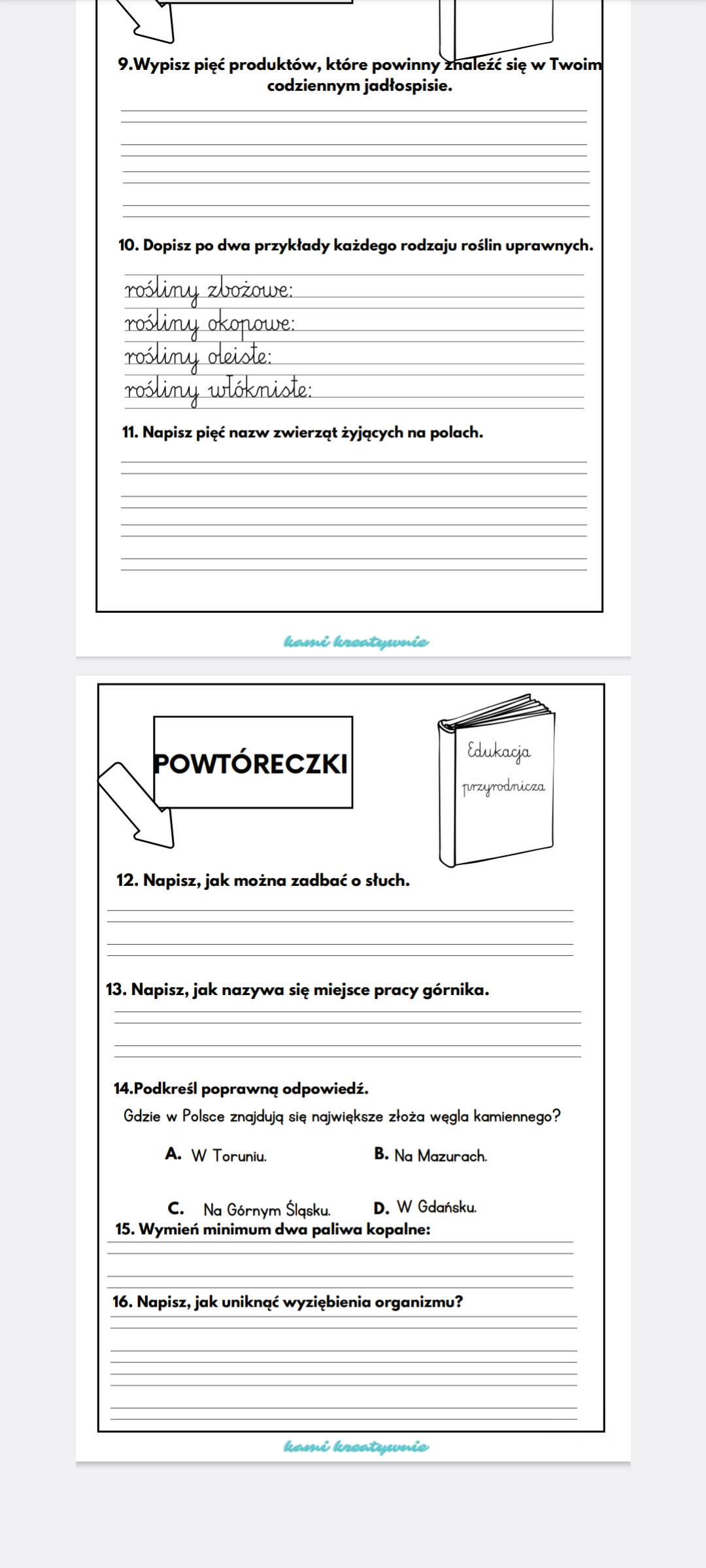 E- book z powtórzeniem wiadomości- klasa 3- I półrocze. Diagnoza - obrazek 2