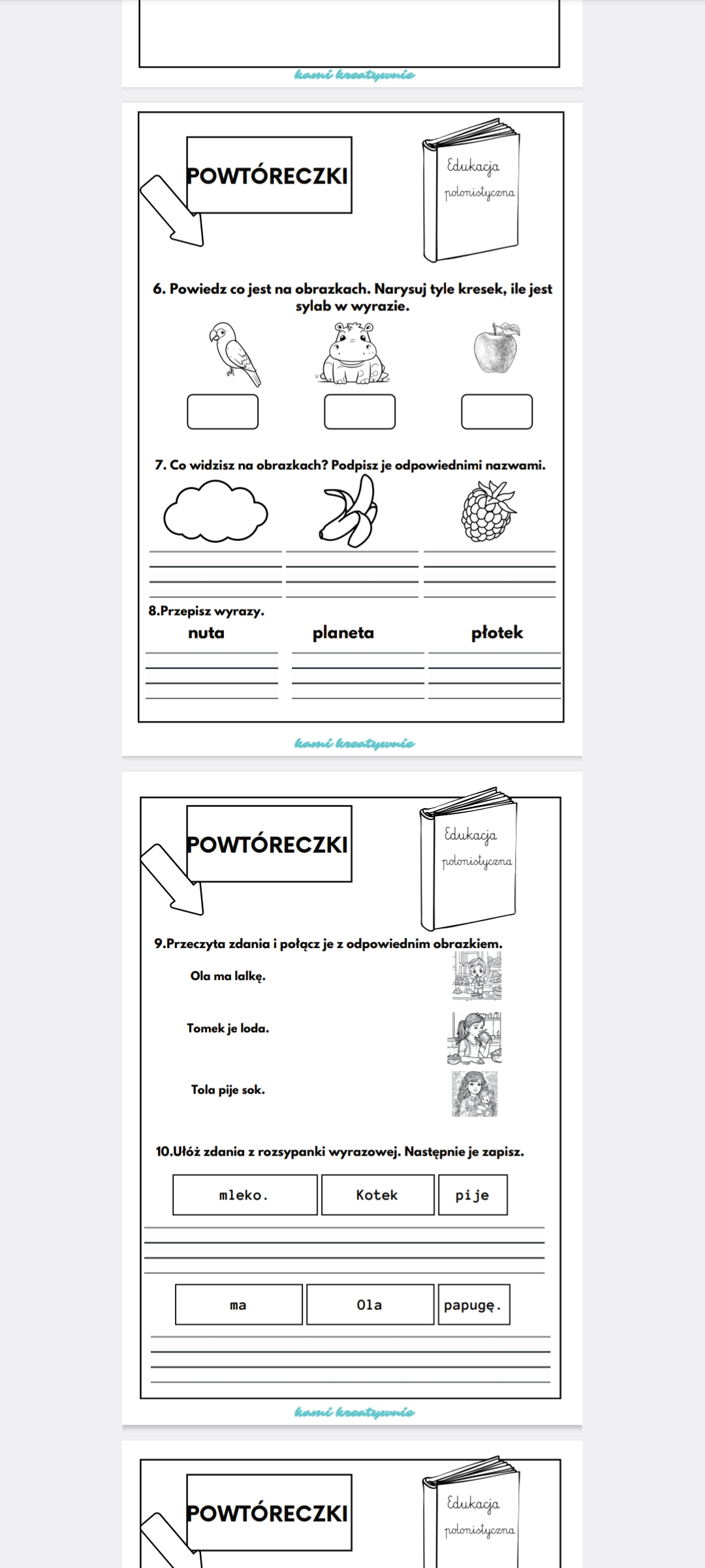 E- book z powtórzeniem wiadomości- klasa 1- I półrocze. Diagnoza - obrazek 3