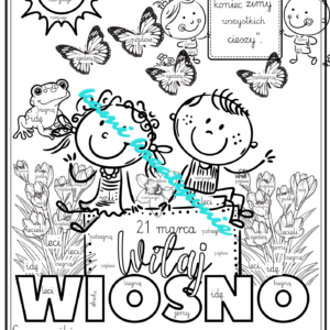 Wiosna - czasy czasownika- plakat i karta a4