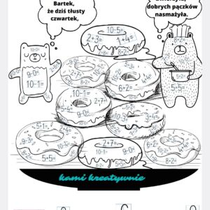 Tłusty czwartek- dodawanie i odejmowanie do 10- e-book