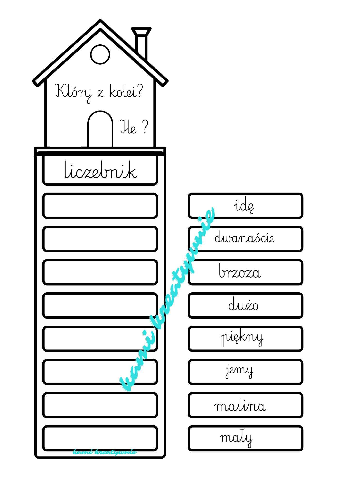 Wklejki z częściami mowy- powtórkowe - obrazek 3