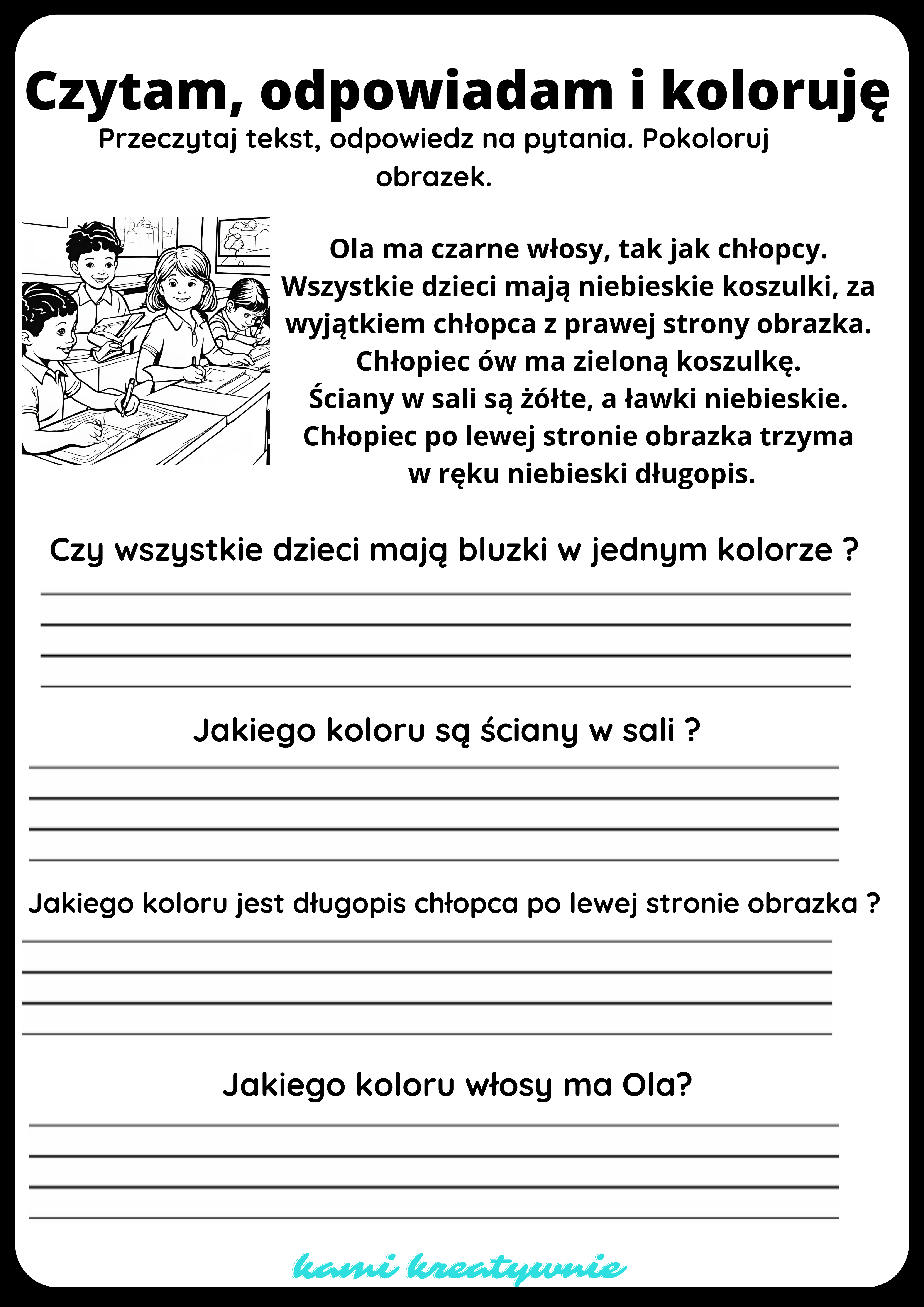 Czytam, odpowiadam i koloruję- 2 zestawy e-booków