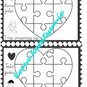 Dzień Mamy i Taty- kartka i zakładka