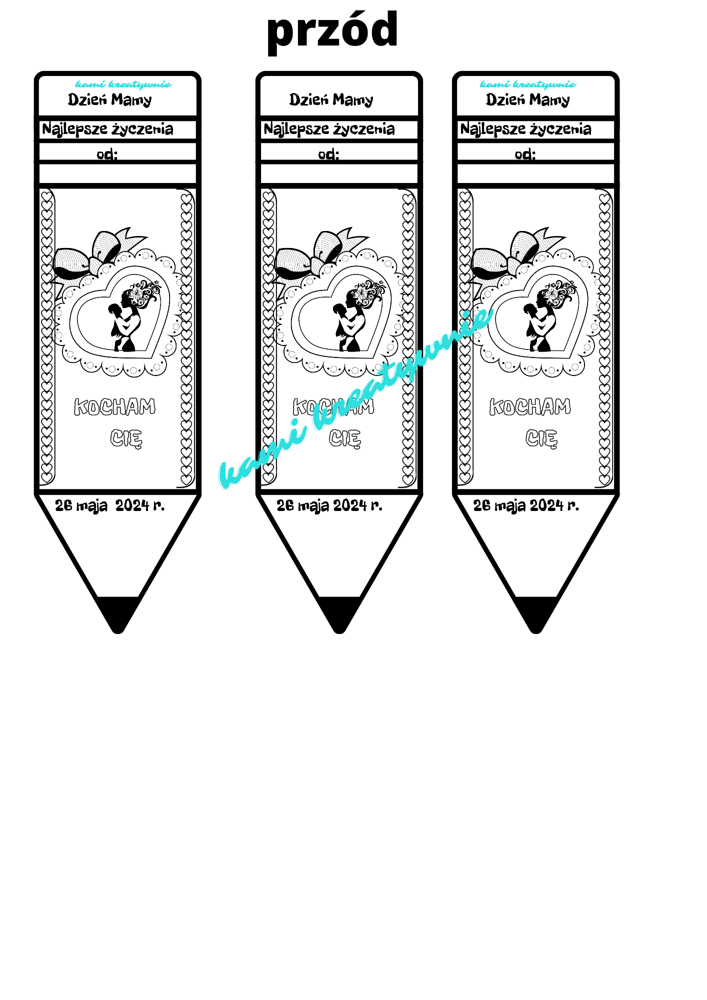 Dzień Mamy i Taty- kartka i zakładka - obrazek 11