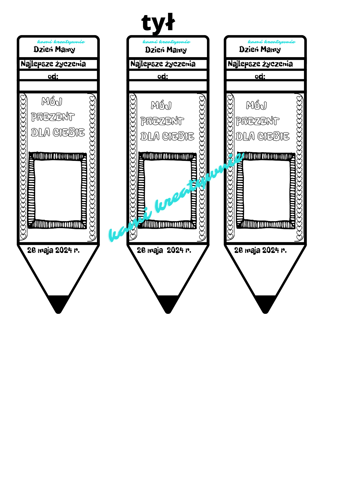 Dzień Mamy i Taty- kartka i zakładka - obrazek 12