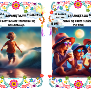 Bezpieczne odliczanie do wakacji- plansze
