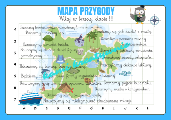 Mapa przygody- pakiet klasy 1-3 – KamiKreatywnie
