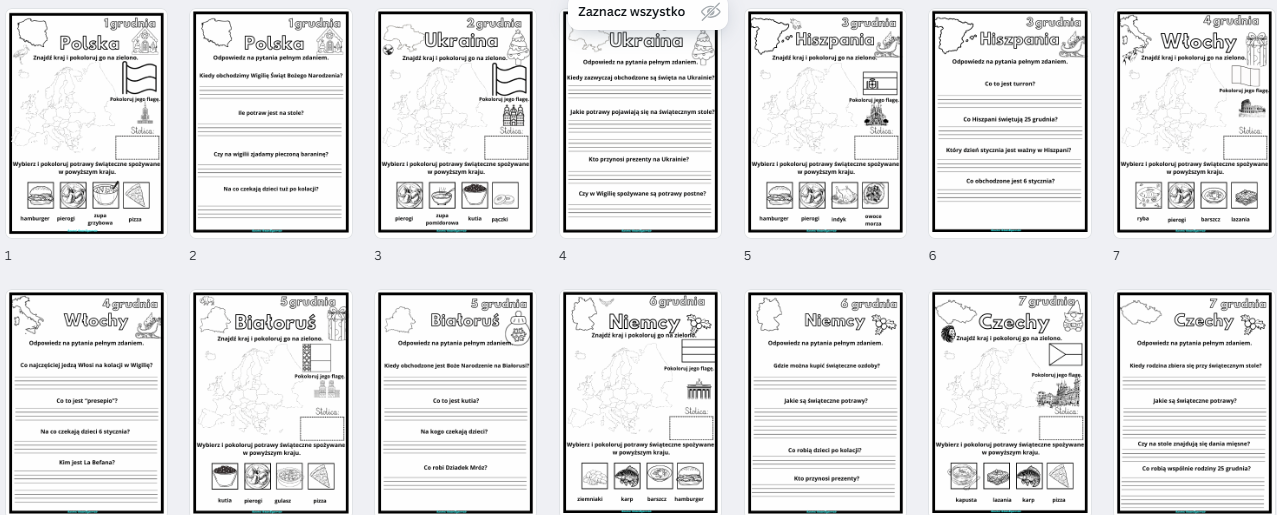 Świąteczna podróż po Europie- kalendarz adwentowy - obrazek 2