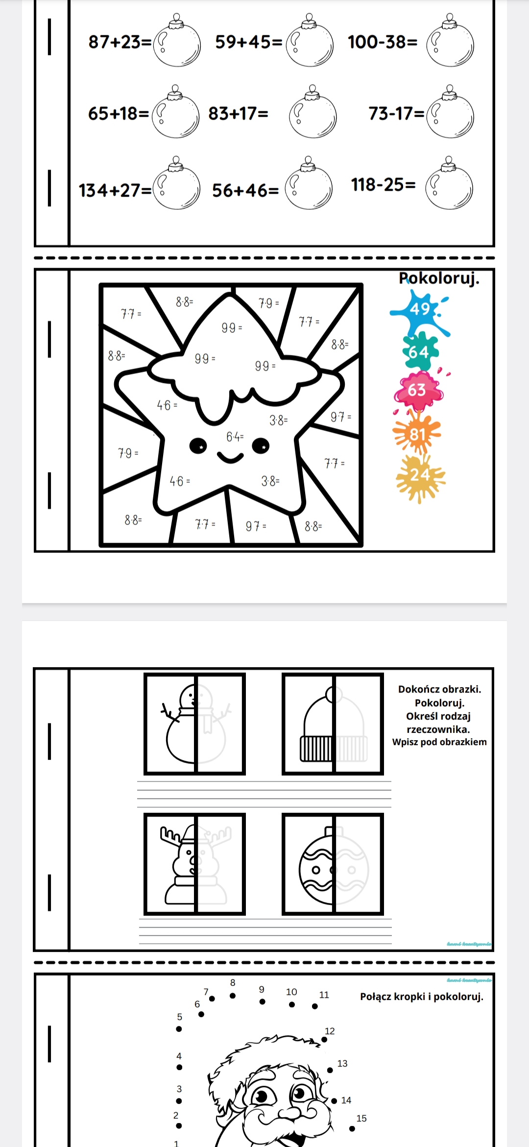 Świąteczne książeczki- skończyłem/skończyłam... klasa 3- e-book - obrazek 5