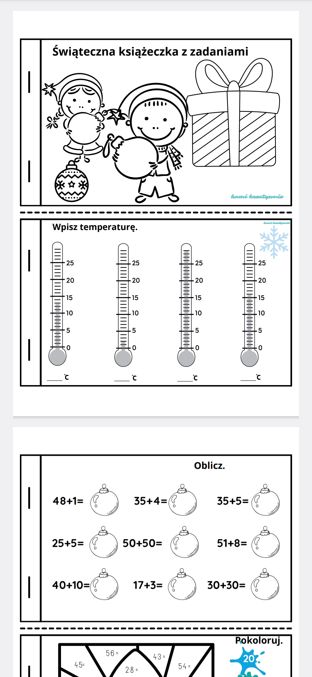 Świąteczne książeczki- skończyłem/skończyłam... klasa 2- e-book