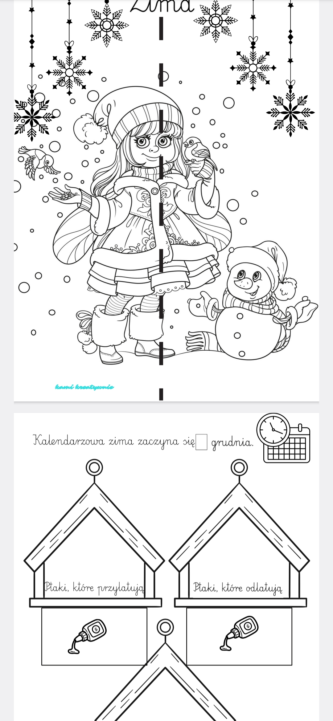 Zima- lapbook - obrazek 9