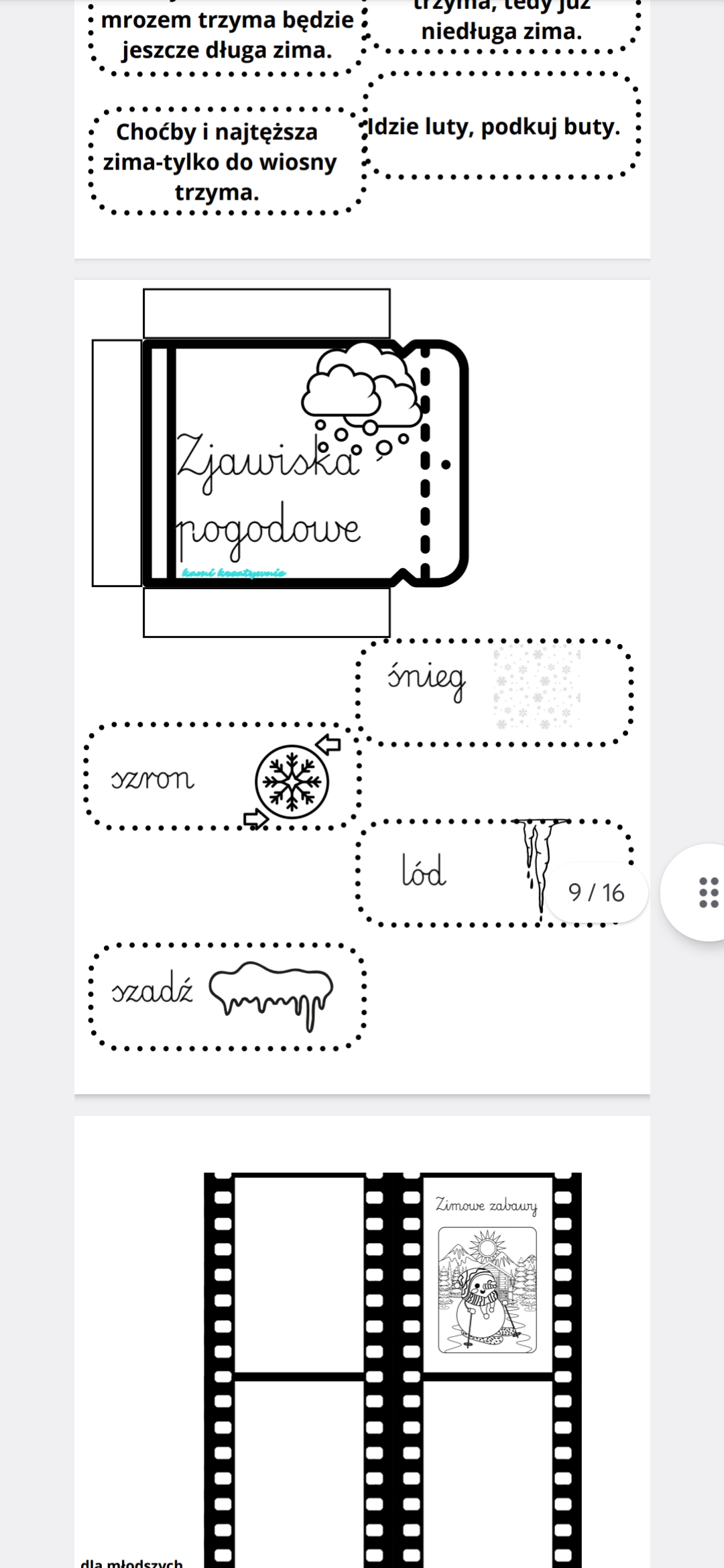 Zima- lapbook - obrazek 13