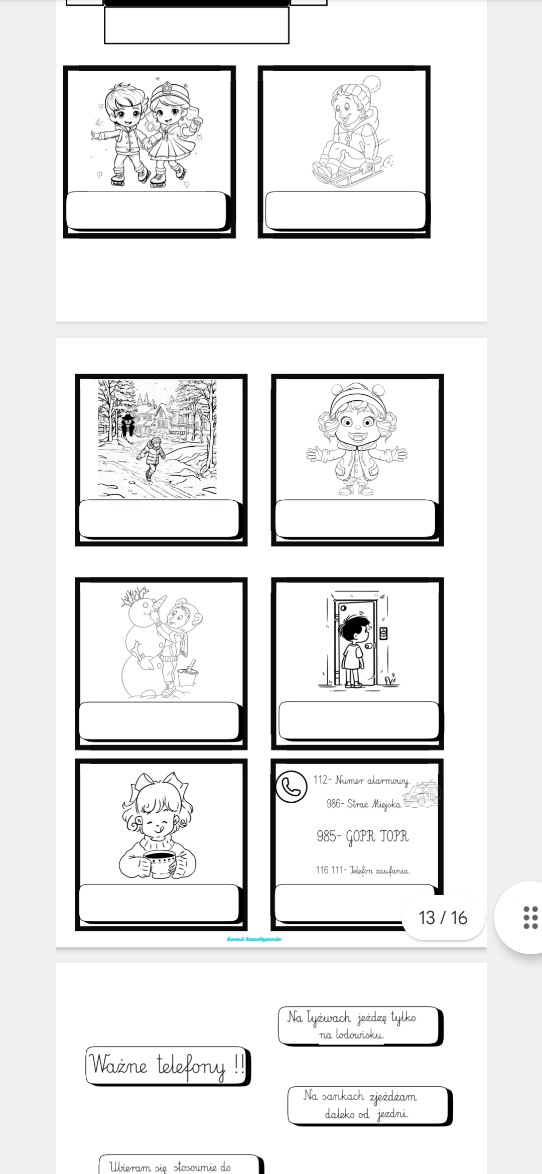 Zima- lapbook - obrazek 15