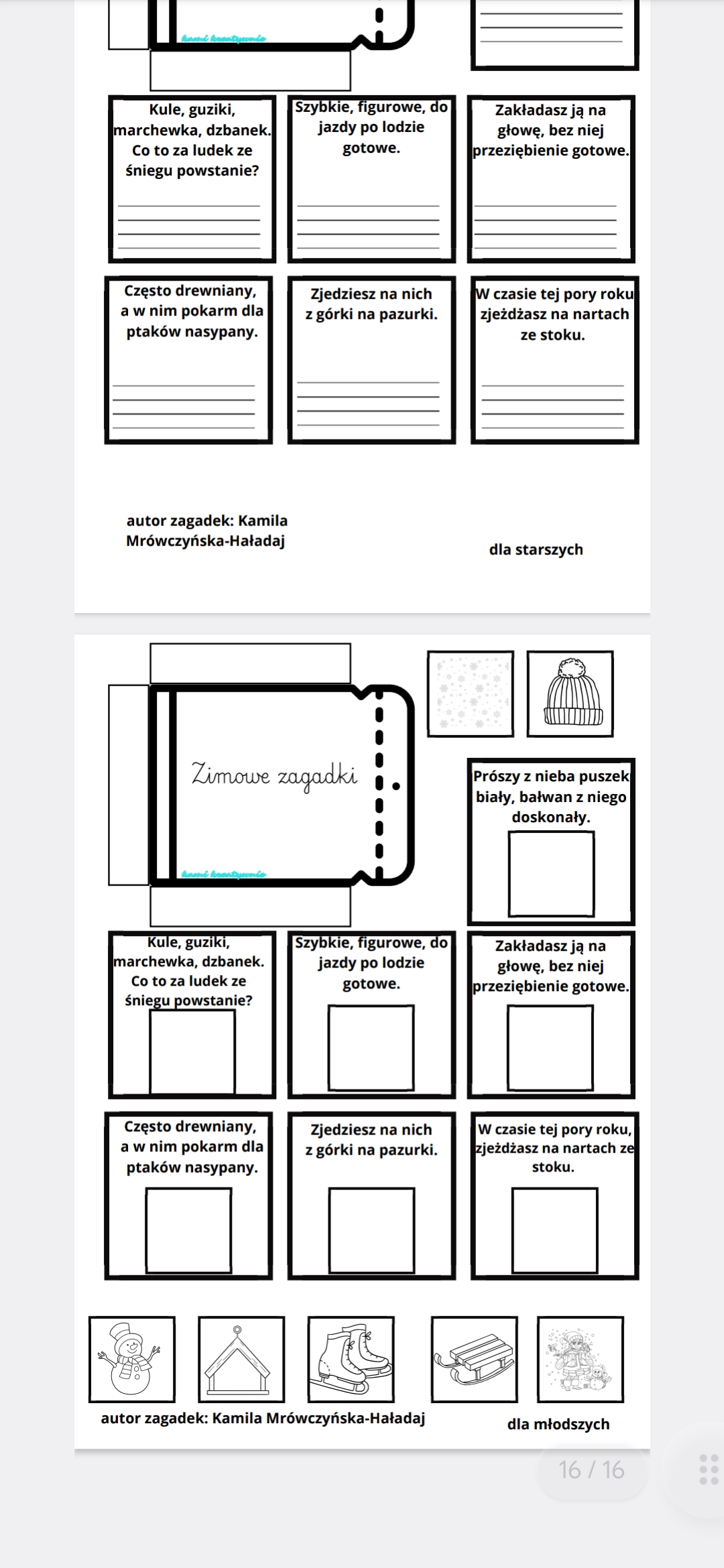 Zima- lapbook - obrazek 17