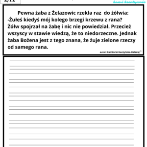 Uśmiechnięte dyktanda - z linijkami- e-book