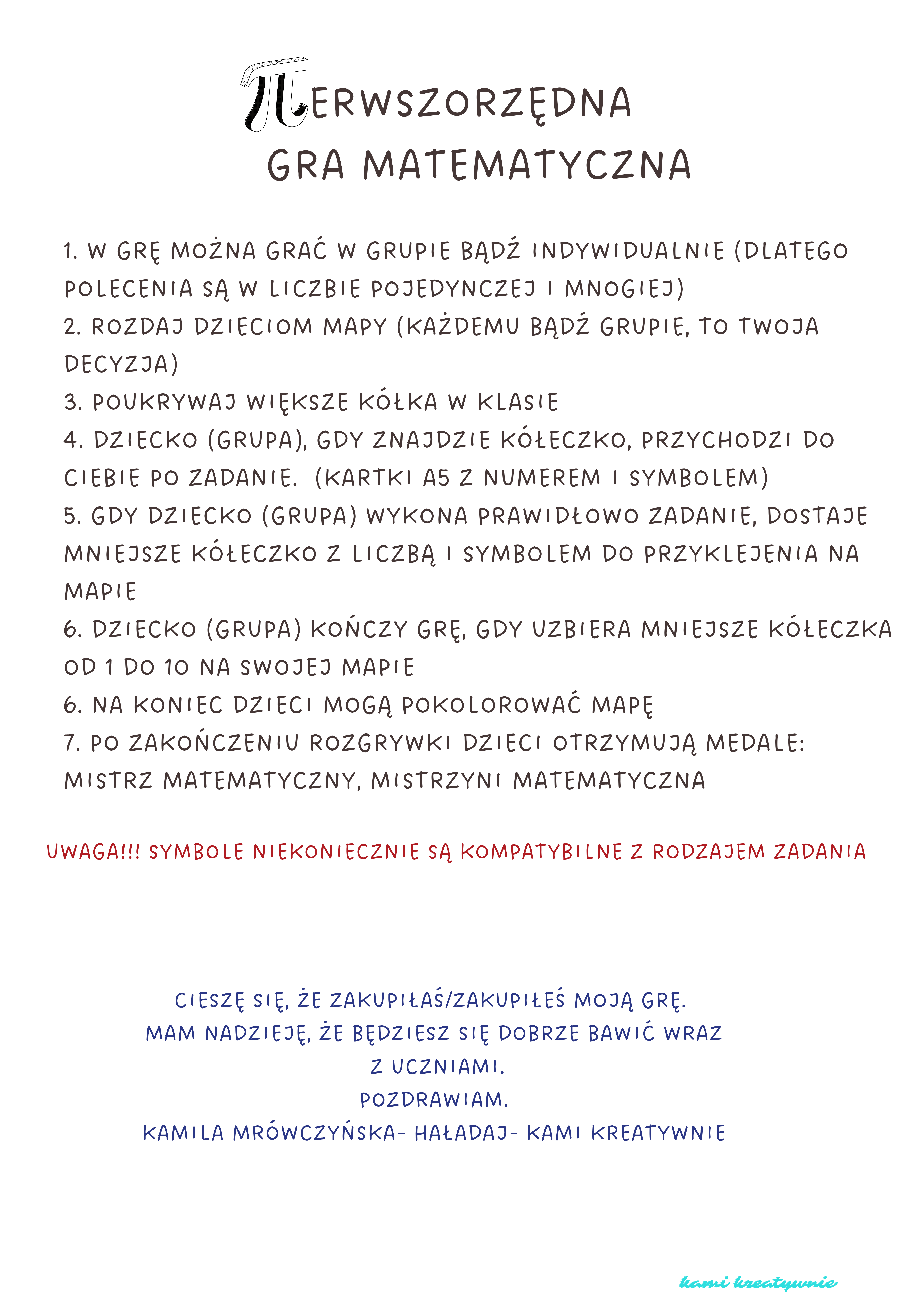 Pierwszorzędna gra matematyczna- klasa 3- e-book