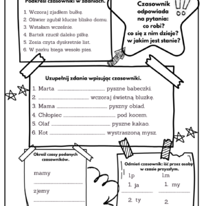 Czasowniki- karty pracy