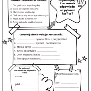 Rzeczowniki- e-book z kartami pracy