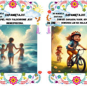 Bezpieczne odliczanie do wakacji- plansze i wklejki