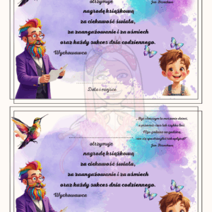 Wkładki a5  z Panem Kleksem