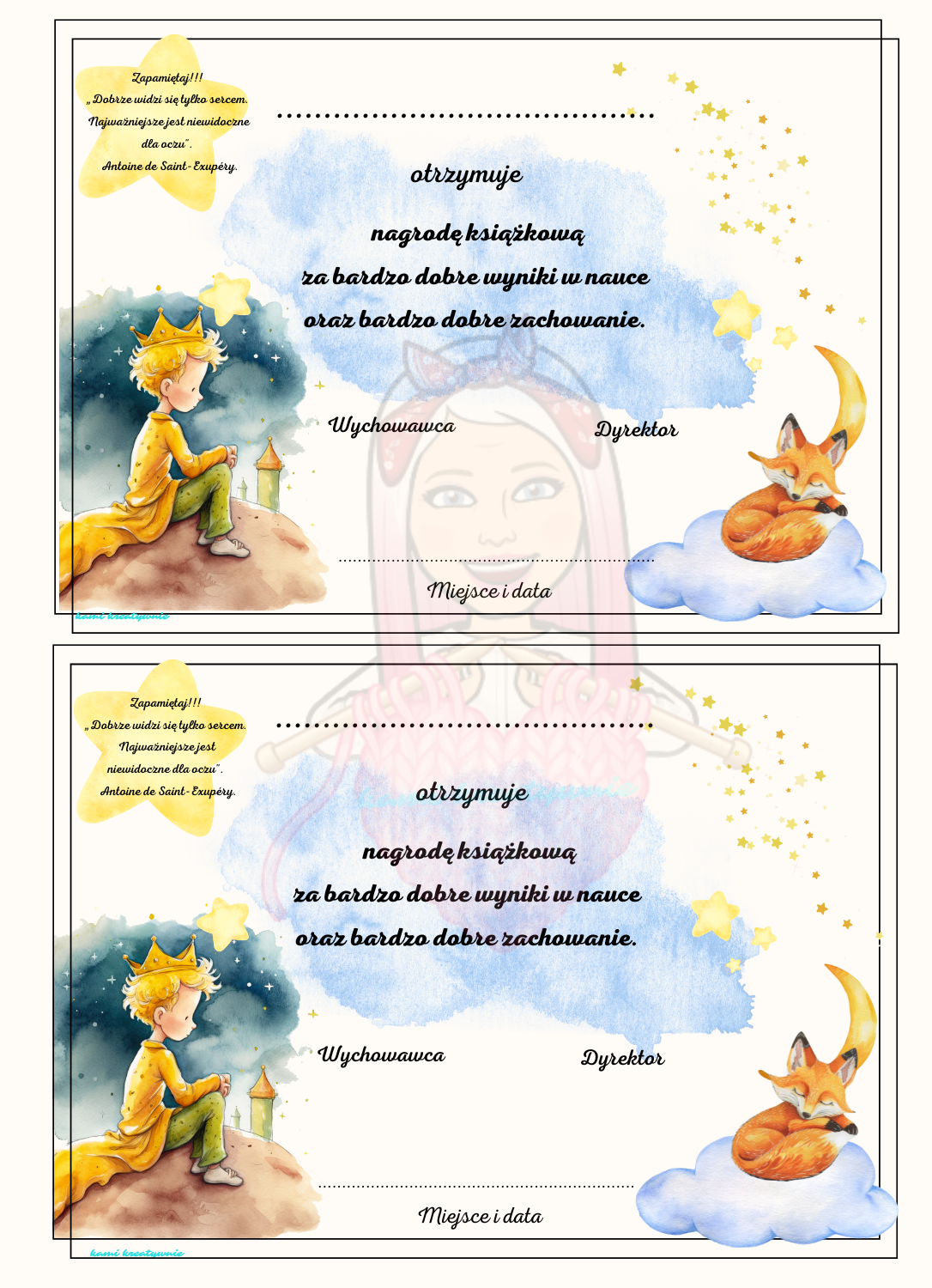 Wkładki i podziękowania