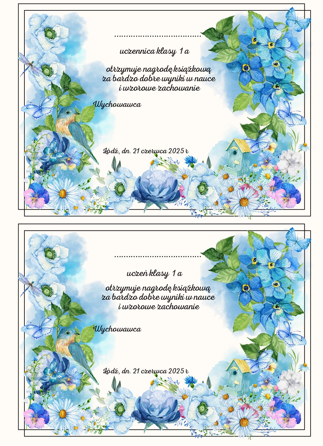 Kwiatowe wkładki do własnej edycji w word