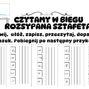 Rozsypana sztafeta- czytamy w biegu