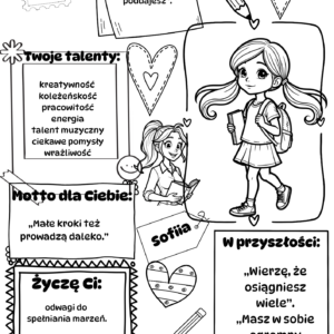 List - sketchnotka- 28 awatarów do edycji w Word. Klasa 3