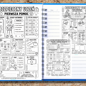 Bezpieczny uczeń- pierwsza pomoc, ruch drogowy, cyberbezpieczeństwo- notatki wizualna
